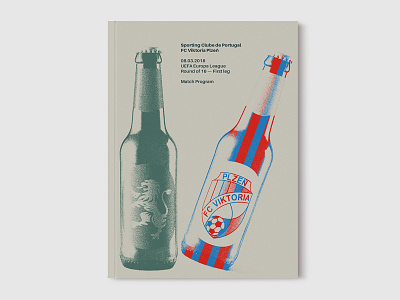 Sporting x Viktoria Pilsen beer beer bottle bottle football match day program soccer