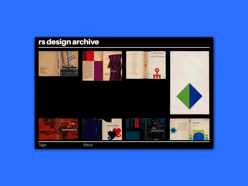 RS design archive archive collection research web design