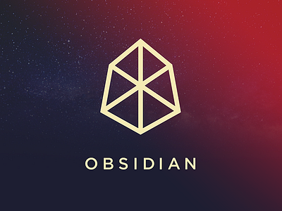 Obsidian brand branding cut design gem logo prism software space star stone