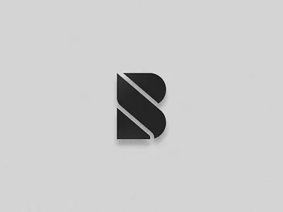 B Logo Mark b black bold branding letter logo mark minimal modern symbol white