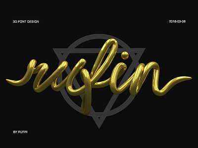 Goldfont 3d c4d font