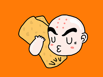 Burrito Lover burrito dbz enamel illustration ipad pro krillin pin sketch