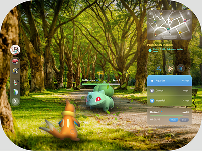 Pokemon: Vision Pro Game 3d game gaming interface pokemon ui ux vision pro vr