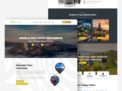 Mijelajah Tour Indonesia - Tour & Travel Website branding graphic design ui