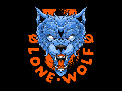 Lone Wolf brand design graphic design illustration illustrator tshirt wolf