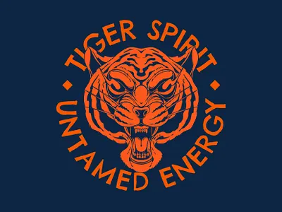 Tiger Spirit badge badge design design graphic design illustration illustrator photoshop simple illustration tiger tshirt vector