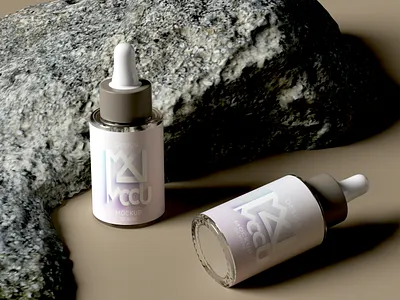 Serum liquid mock up form 3D render- 2 app