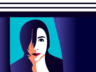 Self-portrait illustration