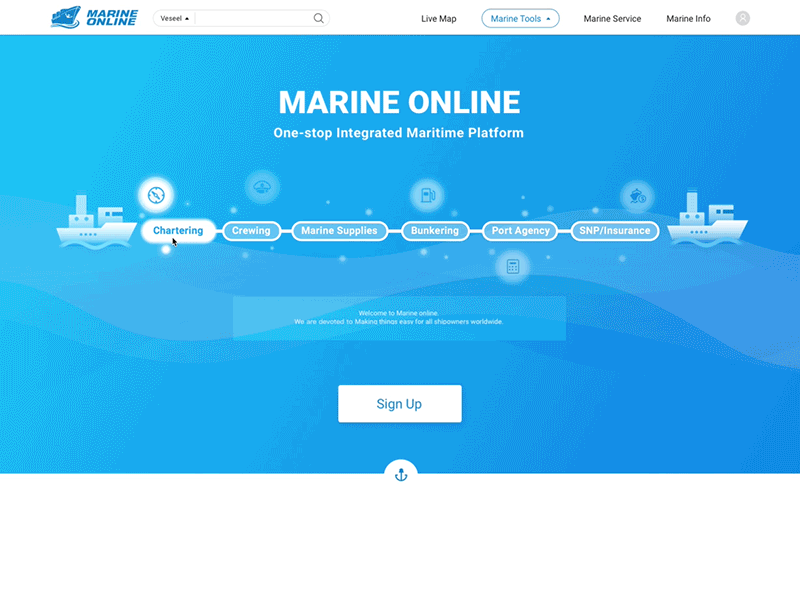 Homepage Interactive animation homepage interactive