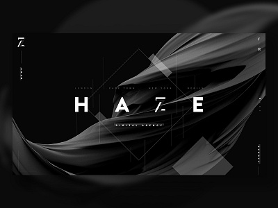 Haze daily ui dark design digital agency black haze ui ux white