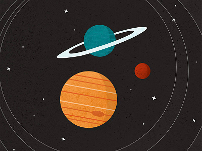 Planets cute illustration jupiter mars planets saturn texture