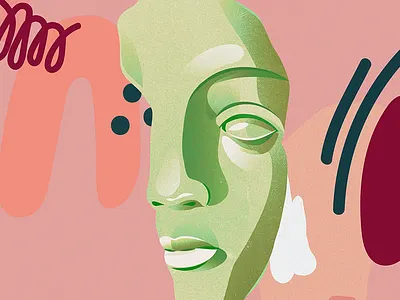 Fractured Lessons abstract drawing face female illustration international womens day mask pentadeca person