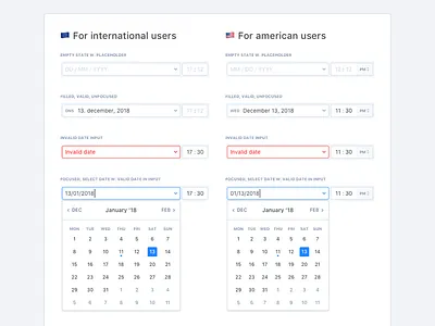 Date & time pickers date picker time ui