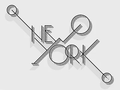 NYC = LOVE art design geometry graphic illustration lineart monoline nyc symbol type typography
