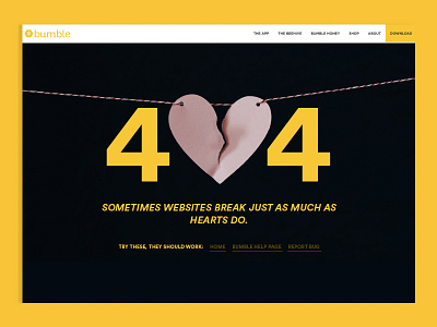 Dailyui#008 - Error 404 page bumble dailyui008 dilyui errorpage ui website