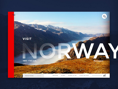 Norway 01 design layout mountains nature typography webdesign