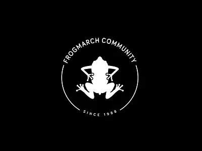 Frogmarch Community Logo brand icon identity illustration logo minimalism