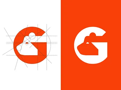 Grizzly Bear bear concept grizzly logo minimal negative simple space symbol
