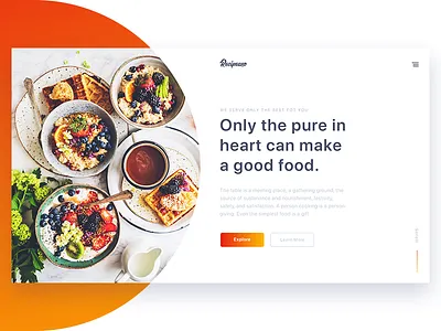 Recipeano Landing Page breakfast decom food green healthy heart orange recipe red restaurant