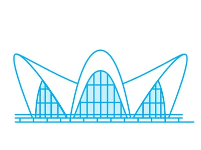 Valencia Aquarium aquarium architecture city landmark line minimal monoline monument valencia