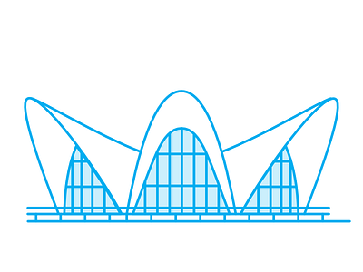 Valencia Aquarium aquarium architecture city landmark line minimal monoline monument valencia
