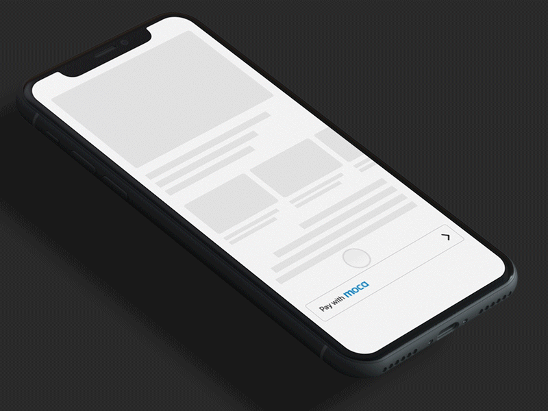 Moca On File animation app card dialog experience in mobile moca payment ui ux