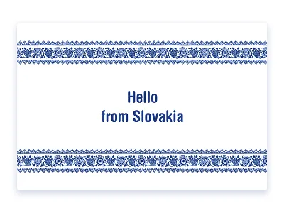 Hello Dribbble culture debut design pattern slovakia tradition