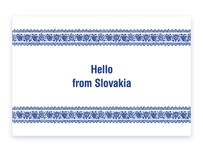 Hello Dribbble culture debut design pattern slovakia tradition