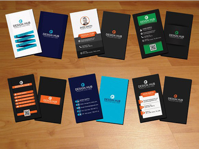 Vertical Business Card Bundle agency blue business business corporate agency flyer business flyer clean company vertical business card bundle