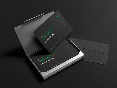 Arccos Business Card black branding crown golf identity photoshop sport tech