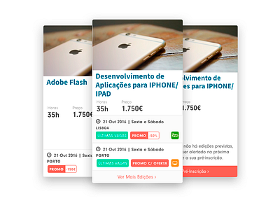 Courses Items - Rumos courses education information items list modules ui ux uxui