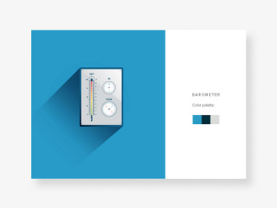 Barometer barometer device flat icon flat illustration tracking device vector illustration