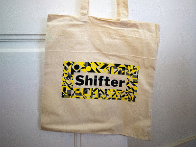 Shifter totebag black geometric illustration shifter totebag yellow