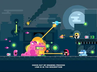 Flat Design GAME DESIGN Illustration bosses character draw drawing flat design game game design games illustration