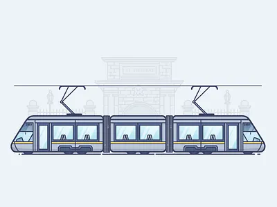 An Luas dublin green line luas rail red line st. stephens green tram