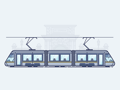 An Luas dublin green line luas rail red line st. stephens green tram