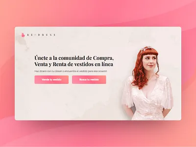 Be Dress color design dress landing marketplace photo pink ui ux web woman