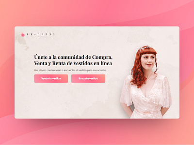 Be Dress color design dress landing marketplace photo pink ui ux web woman