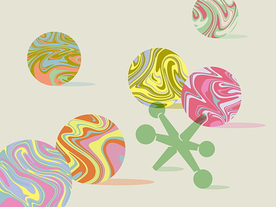 Experimenting balls games illustration jax marbles swirl