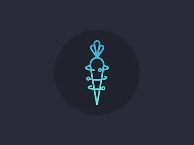 Atomic Carrot atomic blockchain carrot cryptocurrency logo monoline