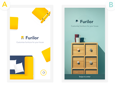 [Splash Screen] Furniture App 01 android app design customise design furniture illustration ios logo mobile splash ui ux