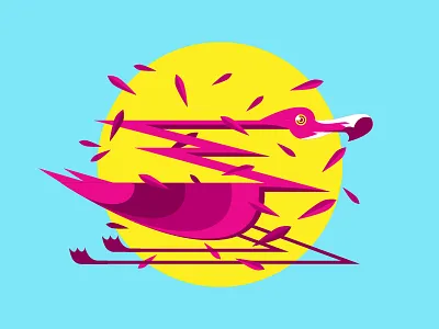 Flamingo On Drugs animal bird of prey drugs emo flamingo punk