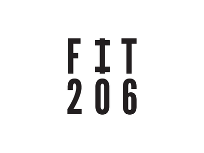 Fit 206 branding fitness lifting logo personal seattle training weights workout