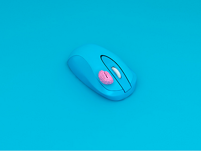 mouse issues. 3dsmax blue branding bubblegum c4d cinema4d design ilustración modeling mouse rendering