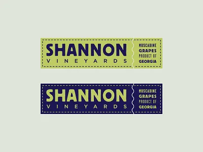 Shannon Vineyards branding grape identity logo tag typography vineyard wine