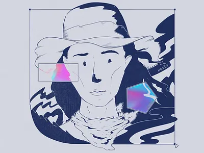 Wanted cowgirl design graphic graphicdesign handmade illustration photoshop wacom woman