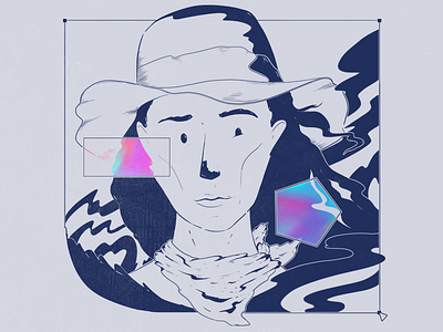 Wanted cowgirl design graphic graphicdesign handmade illustration photoshop wacom woman