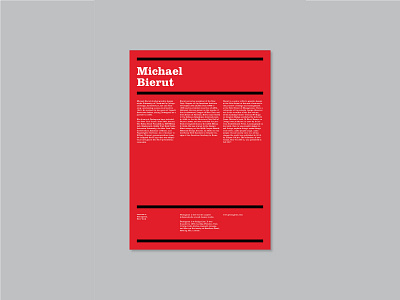 Michael Bierut, Pentagram Partner graphic design pentagram poster poster design typography