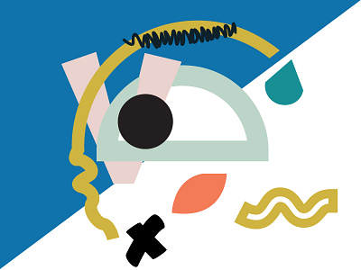 Self Portrait of a Female colors female illustration print self portrait shapes women