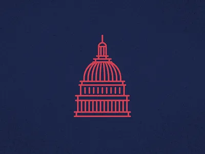 US Capitol Dome icon line us capitol